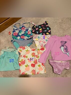 Kid girls toddler 3T-5T swimsuits